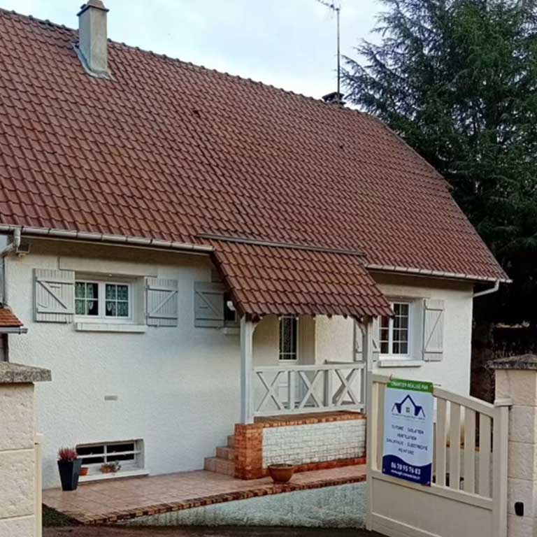 Nettoyage et réparation de la toiture de notre client à Vire-Normandie. : Image après