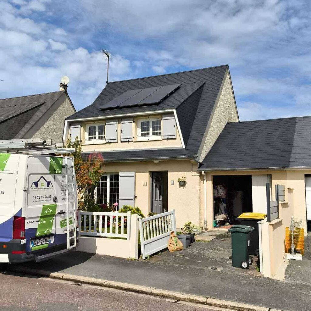 Hydrofuge coloré toiture secteur Bayeux : Image après